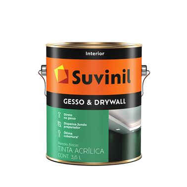 Tinta Acrílica Fosca Gesso & Drywall Branco Suvinil