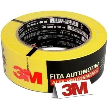 Fita Crepe Automotiva Amarela 3M