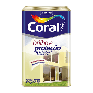 Tinta Acrílica Semi Brilho Brilho E Proteção Branco - Coral