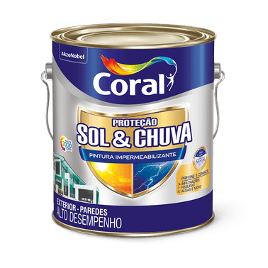 Proteção Sol & Chuva Pintura Impermeabilizante Branco - Coral