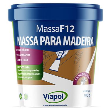 Massa para Madeira F12 Branco - Viapol