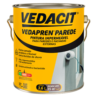 Pintura Impermeável Vedacit Vedapren Parede Branco