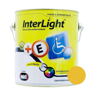 Tinta Acrílica Emborrachada Indutil Interlight Piso - Amarelo