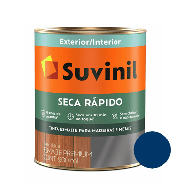 Esmalte Brilhante Azul Del Rey Base Agua Seca Rápido Suvinil