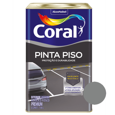 Tinta Pinta Piso Cinza Médio - Coral
