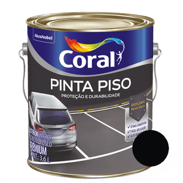 Tinta Pinta Piso Preto - Coral