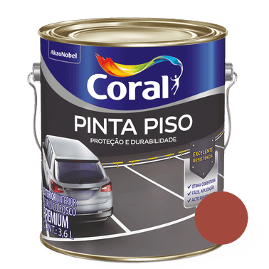 Tinta Pinta Piso Vermelho - Coral