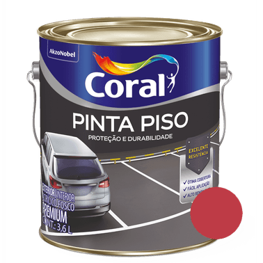 Tinta Pinta Piso Vermelho Segurança - Coral