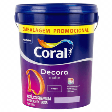 Tinta Acrílica Fosca Decora Matte Premium Branco - Coral