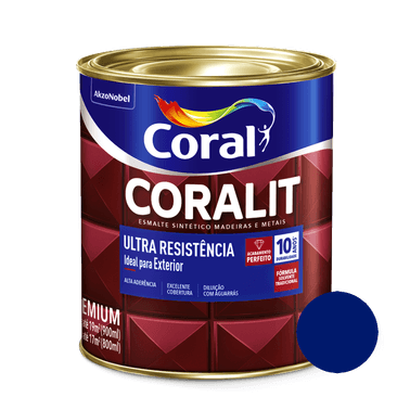 Esmalte Brilhante Azul Del Rey Coralit Ultra Resistência- Coral