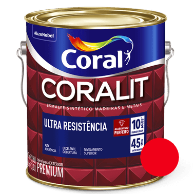 Esmalte Brilhante Vermelho Coralit Ultra Resistência- Coral