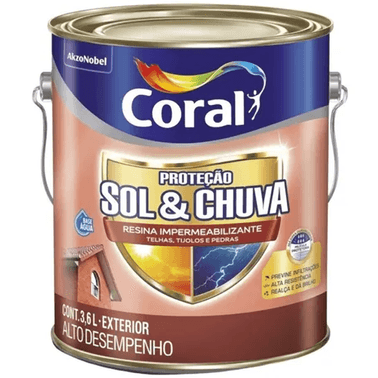 Resina Impermeabilizante Incolor Proteção Sol & Chuva  - Coral