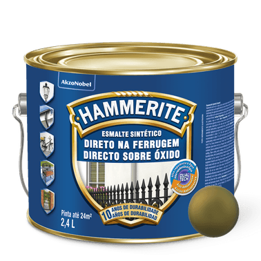Esmalte Sintético Antiferrugem Hammerite Ouro Brilhante - CORAL