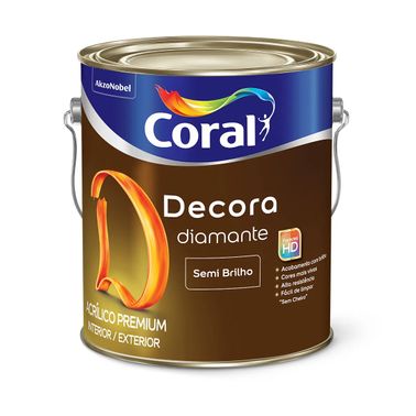 Tinta Acrílica Semi Brilho Decora Diamante Premium Branco - Coral