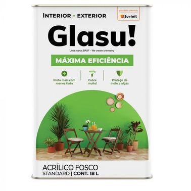 Tinta Acrílica Fosco Glasu Máxima Eficiência Standard  Gelo