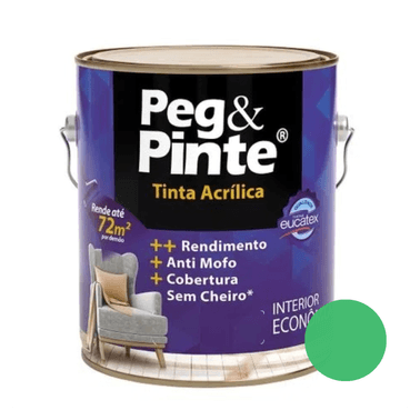 Tinta Acrílica Eucatex PEG & PINTE Fosco - Verde Recife