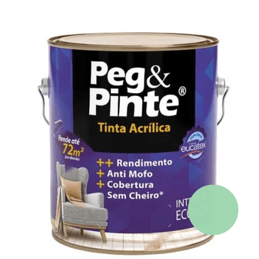 Tinta Acrílica Eucatex PEG & PINTE Fosco - Verde Piscina