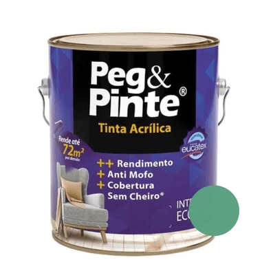 Tinta Acrílica Eucatex PEG & PINTE Fosco - Verde Olinda