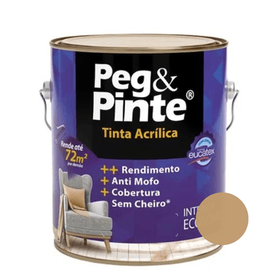 Tinta Acrílica Eucatex PEG & PINTE Fosco - Rapadura