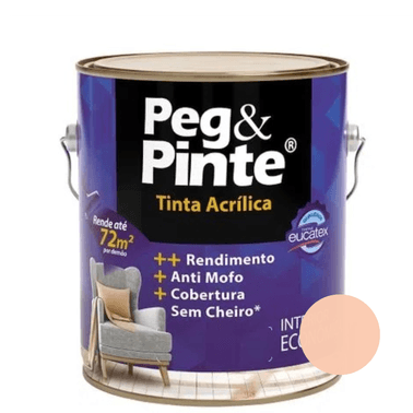 Tinta Acrílica Eucatex PEG & PINTE Fosco - Pessego Rosado