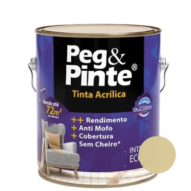 Tinta Acrílica Eucatex PEG & PINTE Fosco - Palha Sertão