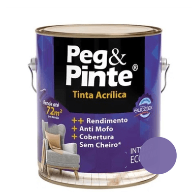 Tinta Acrílica Eucatex PEG & PINTE Fosco - Orquidea