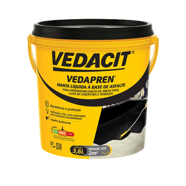 Manta Líquida Vedacit Vedapren Preto