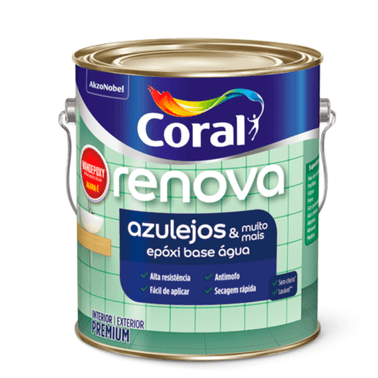 Epoxi Renova Azulejo Brilhante Base Água Branco - Coral