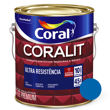 Esmalte Brilhante Azul França Coralit Ultra Resistência- Coral