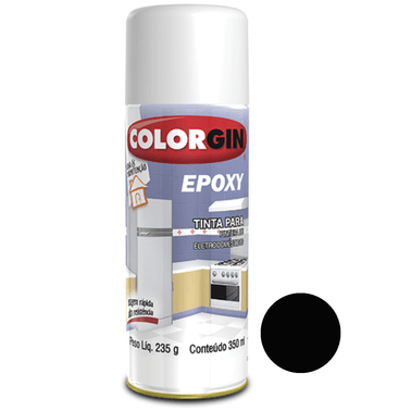 Tinta Spray Preto Epoxi Colorgin