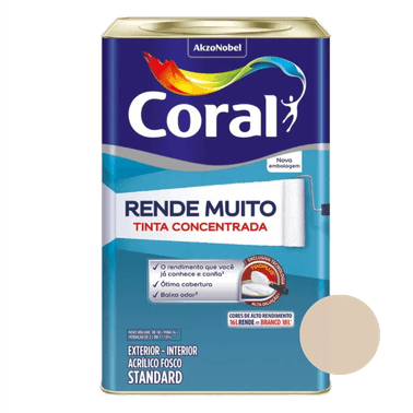 Tinta Acrílica Fosco Rende Muito Standard Areia - Coral