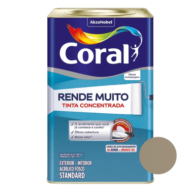 Tinta Acrílica Fosco Rende Muito Standard Croncreto - Coral