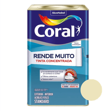Tinta Acrílica Fosco Rende Muito Standard Marfim - Coral