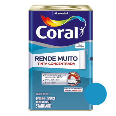 Tinta Acrílica Fosco Rende Muito Standard Oceano - Coral
