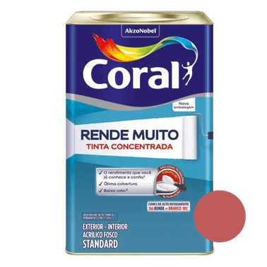 Tinta Acrílica Fosco Rende Muito Standard Vanilla - Coral