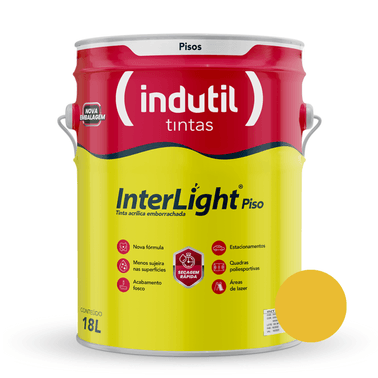 Tinta Acrílica Emborrachada Indutil Interlight Piso - Amarelo