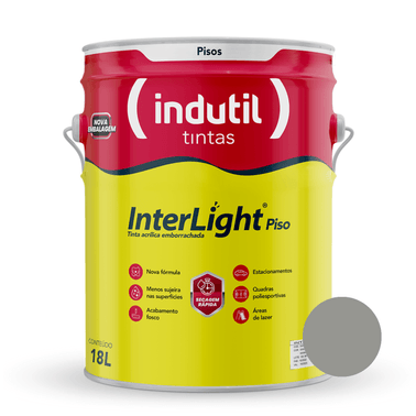 Tinta Acrílica Emborrachada Indutil Interlight Piso 18L - Cinza Médio
