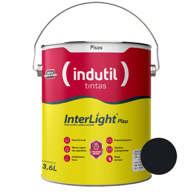 Tinta Acrílica Emborrachada Indutil Interlight Piso - Preto