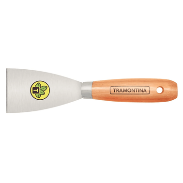 Espátula Rígida 6 cm em Aço Carbono com Cabo de Madeira - Tramontina