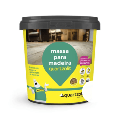 Massa Madeira Branco 400G - Quartzolit