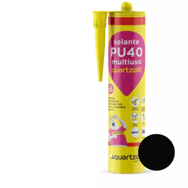 Selante PU40 Multiuso Preto 360g - Quartzolit