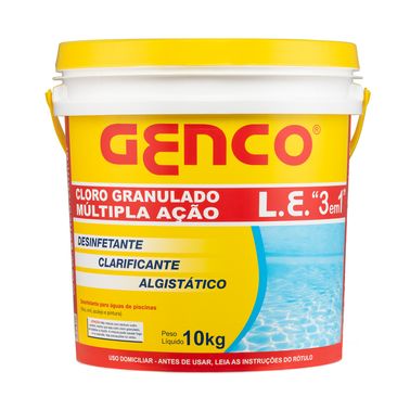 Cloro 3 Em 1 Multipla Ação 10Kg  - Genco