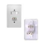 Conjunto 1 Interruptor Simples + 1 Tomada Com Placa Stylus.webp