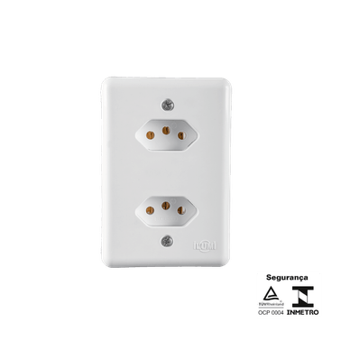 2 Tomadas Monobloco 20A Stylus Ilumi