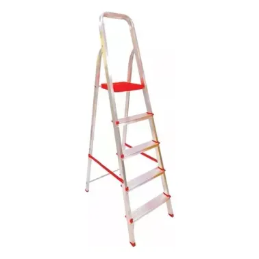 Escada Aluminio 5 Degraus Alumbraz Amarela