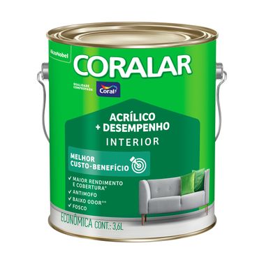 Tinta Acrílica Fosca Coralar Econômica Branco - Coral