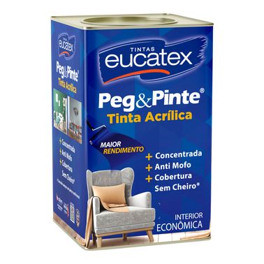 Tinta Acrílica Eucatex PEG & PINTE Fosco - Branco