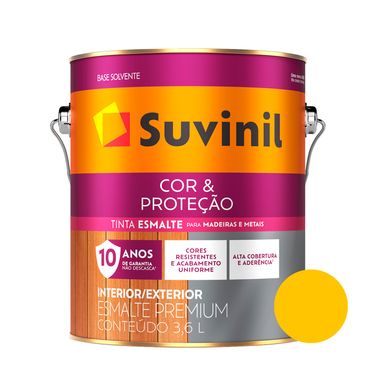 Esmalte Brilhante Amarelo Ouro Cor e Proteção Suvinil