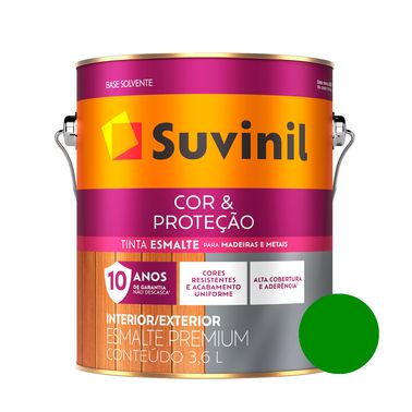 Esmalte Brilhante Verde Folha Cor e Proteção Suvinil
