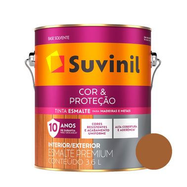 Esmalte Brilhante Marrom Conhaque Cor e Proteção Suvinil